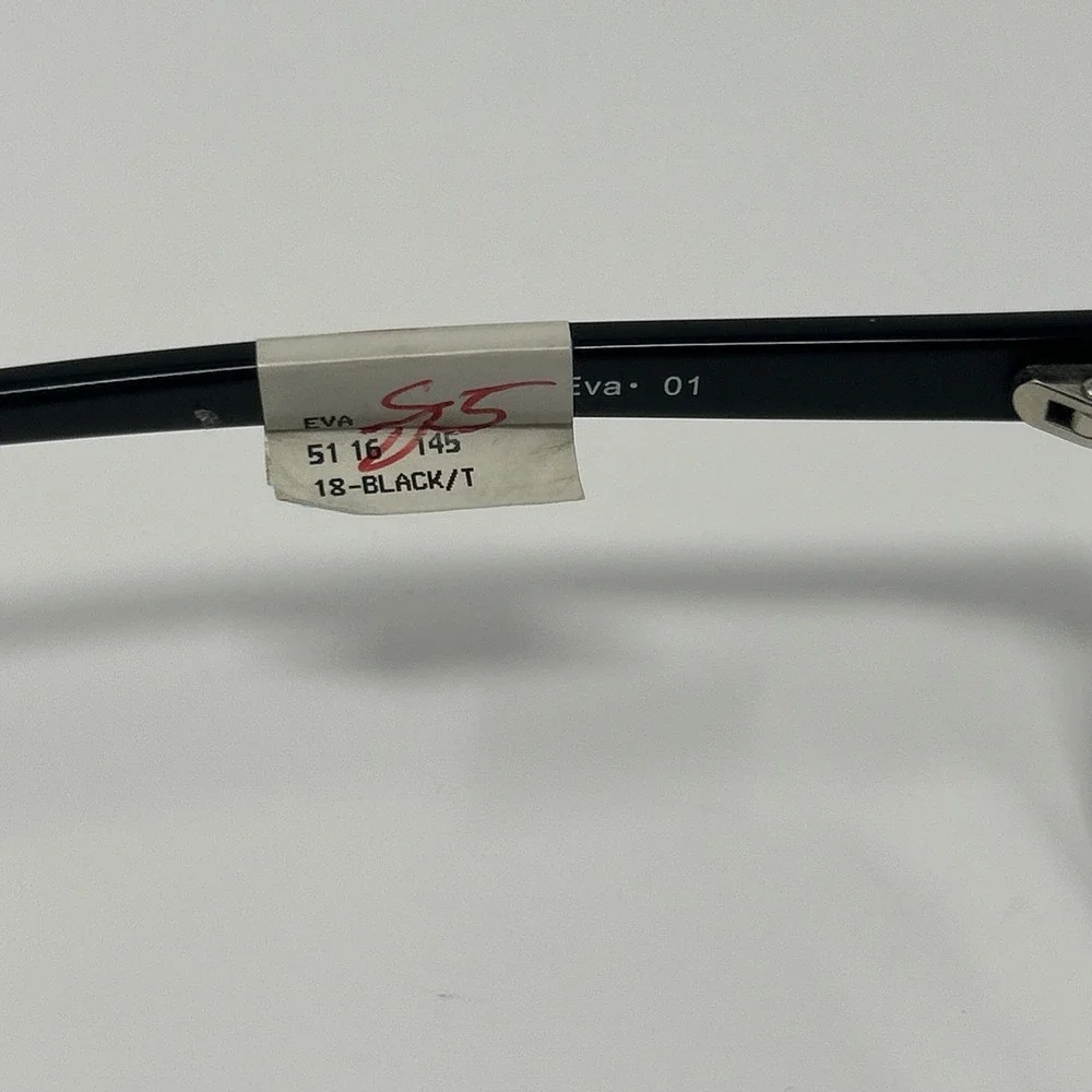 NWT Norman Childs EVA Eyeglass 48-16-135 Unisex Kid Black Frames